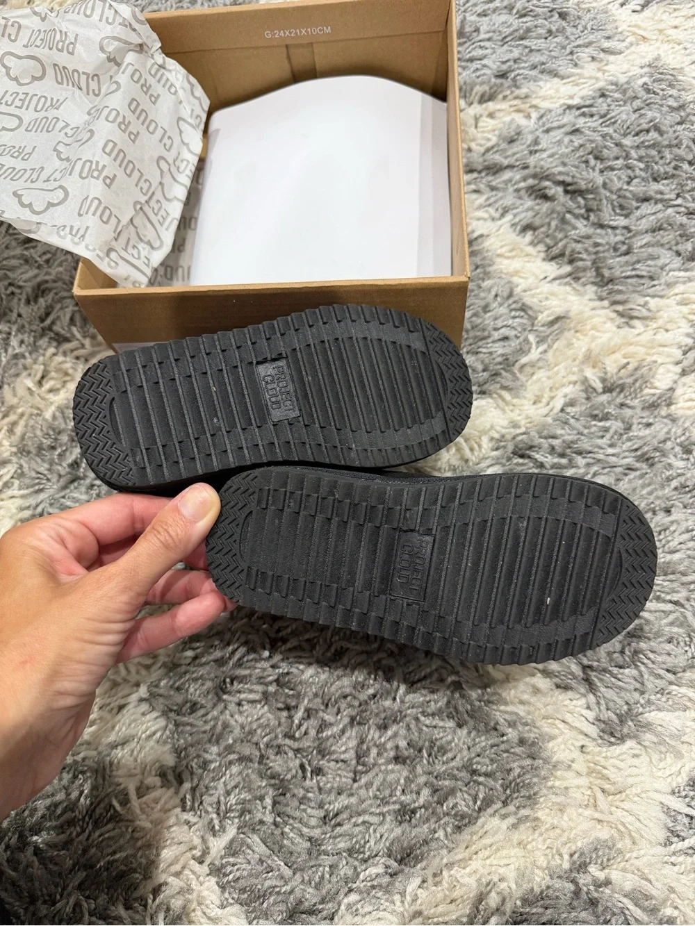Kids Black Suede Zip Moccasin Booties